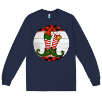 Navy Elf Shoes Long Sleeve Tee - RanaPortraitStore