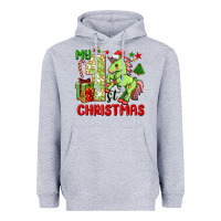 Heather Grey my first christmas unicorn Heavyweight Hoodie - FaDigitalArtStudio