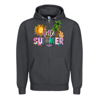 Smoke hello summer with sun Zipper Hoodie - texasbilliewilder