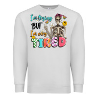 Dove Grey im trying but im very tired Premium Sweatshirt - Artiststas
