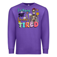 Purple im trying but im very tired Premium Sweatshirt - Artiststas