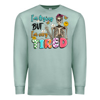 Seafoam im trying but im very tired Premium Sweatshirt - Artiststas