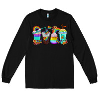 Black rainbow coffee cups Long Sleeve Tee - texasbilliewilder