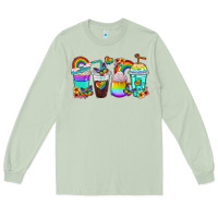 Matcha rainbow coffee cups Long Sleeve Tee - texasbilliewilder
