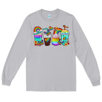 Moon Dust rainbow coffee cups Long Sleeve Tee - texasbilliewilder