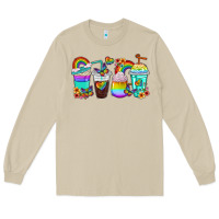 Mushroom rainbow coffee cups Long Sleeve Tee - texasbilliewilder