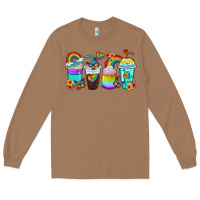 Toasted Coconut rainbow coffee cups Long Sleeve Tee - texasbilliewilder