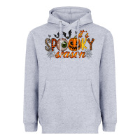 Heather Grey spooky season Heavyweight Hoodie - RacoonDesign