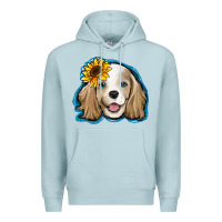 Blue Mist cocker spaniel sunflower Premium Hoodie - Jasminsmagicworld
