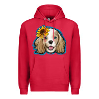 Cardinal cocker spaniel sunflower Premium Hoodie - Jasminsmagicworld