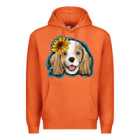 Carrot cocker spaniel sunflower Premium Hoodie - Jasminsmagicworld