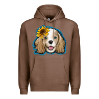 Chestnut cocker spaniel sunflower Premium Hoodie - Jasminsmagicworld