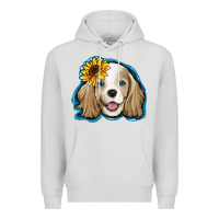Dove Grey cocker spaniel sunflower Premium Hoodie - Jasminsmagicworld
