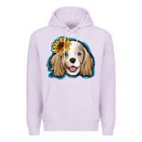 Lilac cocker spaniel sunflower Premium Hoodie - Jasminsmagicworld