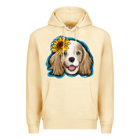 Pina Colada cocker spaniel sunflower Premium Hoodie - Jasminsmagicworld