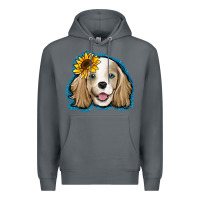 Rock cocker spaniel sunflower Premium Hoodie - Jasminsmagicworld