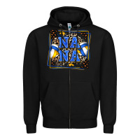 Black volleyball nana with leopard Zipper Hoodie - Zillion Design Studio