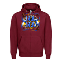 Burgundy volleyball nana with leopard Zipper Hoodie - Zillion Design Studio
