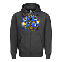 Charcoal Heather volleyball nana with leopard Zipper Hoodie - Zillion Design Studio