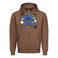 Chestnut volleyball nana with leopard Zipper Hoodie - Zillion Design Studio
