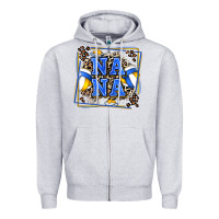 Heather Grey volleyball nana with leopard Zipper Hoodie - Zillion Design Studio