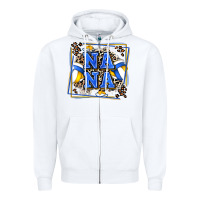 White volleyball nana with leopard Zipper Hoodie - Zillion Design Studio