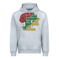 Heather Grey black history honoring the past inspiring the futu Urban Hoodie - MaliasSmallBusiness