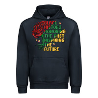 Navy black history honoring the past inspiring the futu Urban Hoodie - MaliasSmallBusiness