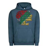 Pigment Midnight Navy black history honoring the past inspiring the futu Urban Hoodie - MaliasSmallBusiness