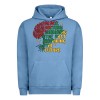 Pigment Pebble Blue black history honoring the past inspiring the futu Urban Hoodie - MaliasSmallBusiness