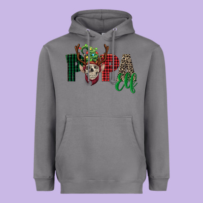 Papa Elf Skull Heavyweight Hoodie Designed By Fadigitalartstudio