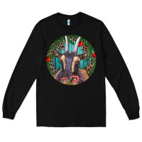 Black Dark Goat Christmas Long Sleeve Tee - RanaPortraitStore