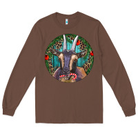 Chestnut Dark Goat Christmas Long Sleeve Tee - RanaPortraitStore