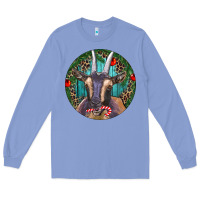 Colony Blue Dark Goat Christmas Long Sleeve Tee - RanaPortraitStore