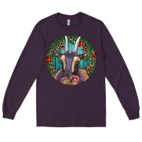 Plum Dark Goat Christmas Long Sleeve Tee - RanaPortraitStore