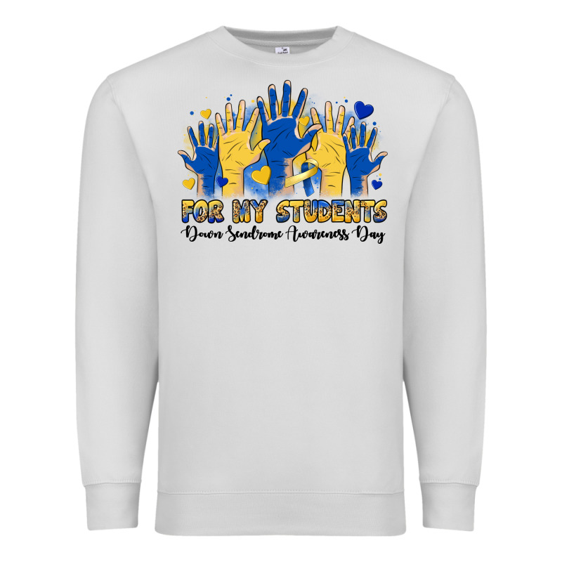 For My Students Down Sendrome Awareness Day Premium Sweatshirt by Artiststas | Teevron