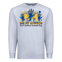Heather Grey for my students down sendrome awareness day Premium Sweatshirt - Artiststas