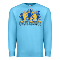 Ocean Blue for my students down sendrome awareness day Premium Sweatshirt - Artiststas