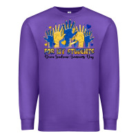 Purple for my students down sendrome awareness day Premium Sweatshirt - Artiststas