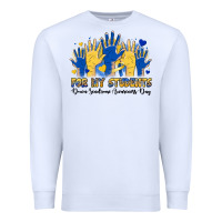 White for my students down sendrome awareness day Premium Sweatshirt - Artiststas