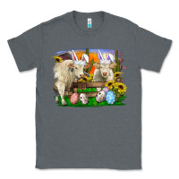 Charcoal Heather easter farm cows bunny ears and eggs Classic Tee - RanaPortraitStore