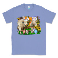 Colony Blue easter farm cows bunny ears and eggs Classic Tee - RanaPortraitStore