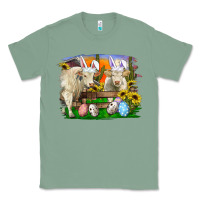 Sage easter farm cows bunny ears and eggs Classic Tee - RanaPortraitStore