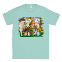 Seafoam easter farm cows bunny ears and eggs Classic Tee - RanaPortraitStore