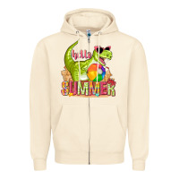 Sandshell hello summer rex Zipper Hoodie - texasbilliewilder