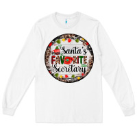 Christmas Santas Favorite Secretary    Light Long Sleeve Tee | Teevron
