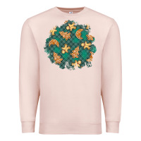 Pale Pink christmas gingerbread cookies patch Premium Sweatshirt - BundleAndBundleShop