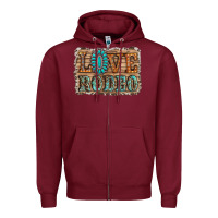 Burgundy love rodeo gemstone Zipper Hoodie - RanaPortraitStore