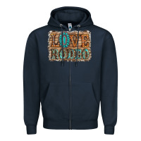 Navy love rodeo gemstone Zipper Hoodie - RanaPortraitStore