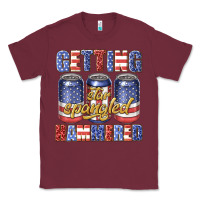 Burgundy getting star spangled hammared Classic Tee - texasbilliewilder